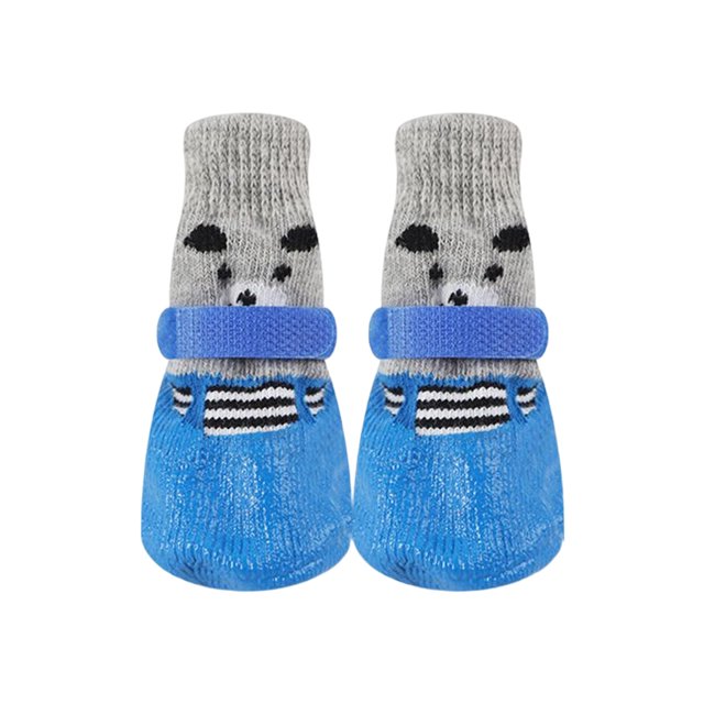 Methold 2 pares de calcetines pequeños para mascotas Animal transpirable elástico impermeable calcetín para botas caminar senderismo zapato portátil Suministros para perros Azul L Methold PT004541-06