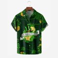 thumbnail image 2 of Tuosodrolic Mens St.Patrick's Day Shirt Irish Clover Print Casual Short Sleeve Hawaiian Button Up Shirts Graphic Tees Top, 2 of 4