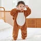 thumbnail image 5 of Body De Bebé Canastilla Onesies Para Niño Pequeño Unisex Mameluco Invierno Otoño Mono De Franela Animal Cosplay Trajes Marrón Odeerbi LM103-1754, 5 of 5