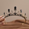 thumbnail image 2 of Yoyauz Women's Gold Crown Crystal Princess Tiara Crystal Queen's Crown Wedding, Bridal Hair Ornament Birthday Prom, Beauty Pageant Party  Barmitzvah Rite of Passage, Photo Props, 2 of 9