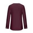 thumbnail image 6 of 2025 New Fashion Plus Size Women's Long Sleeve Solid Color Crewneck Casual Top Pullover T-shirt, 6 of 8