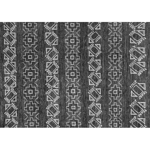 Ahgly Company Indoor Rectangle Oriental Gray Modern Area Rugs, 8' x 10'