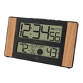 thumbnail image 2 of Reloj digital atómico La Crosse Technology, madera de roble, 2 of 6