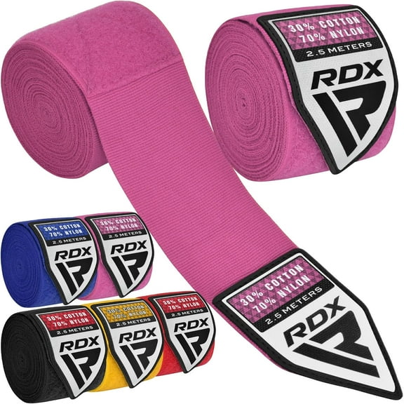 RDX Boxing Wraps Kids 2.5M Inner Gloves, Elasticated Thumb Loop Bandages, Junior Under Mitts Hand Fist Protector Wrist Support Straps