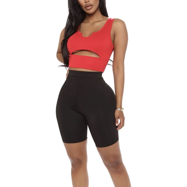 Txlixc Chaleco de verano femenino, blusa sin mangas de cuello u de color sólido Txlixc moda