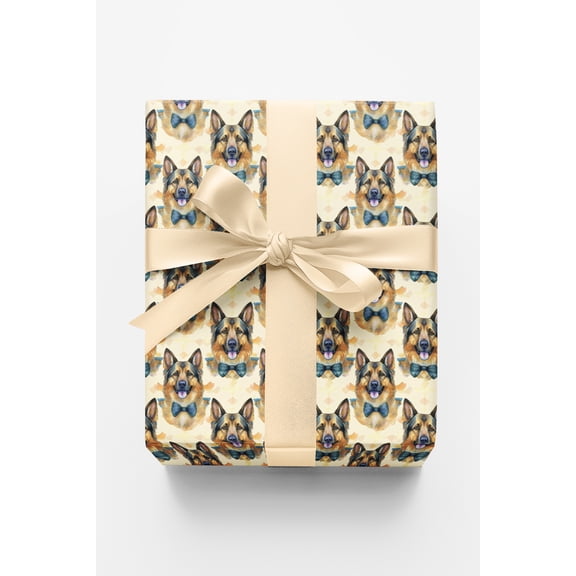 London Penny Premium Wrapping Paper - Wedding-Ready German Shepherd