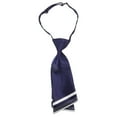 thumbnail image 5 of GAXIRE Women's Neck Ties Double Layer Knife Shape Faux Silk Dark Blue 1Pack, 5 of 8