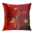 thumbnail image 1 of BOSDECO Red Abstract Floral Autumn Beautiful Beauty Corner Creativity Pillowcase Pillow Cover Cushion Case 16x16 inch, 1 of 1