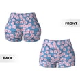 thumbnail image 5 of Lsque Orchids Flowers Pattern High Waisted Biker Shorts for Women-Tummy Control Fitness Athletic Workout Running Yoga Gym Shorts,Moisture-Wicking-, 5 of 9