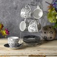 thumbnail image 6 of Gibson 65631.13RM Home Expressions Espresso Saucer & Cup Set w/ Stand, 6 of 6