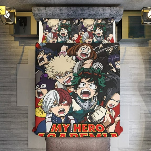My Hero Academia 3-Piece Bedding Comforter Set Bed Cover Set Soft Warm Bedding for Bedroom, Home, Hotel 86"x70"