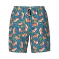 thumbnail image 4 of Lsque Mens Swim Trunks Corgi with Flowers Pattern - Bathing Suit Compression Liner - Beach Swim Shorts Swimwear - (S-3XL) - Stretch Quick Dry -XX-Large, 4 of 9