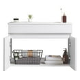 thumbnail image 4 of Wall Mounted Bathroom Vanity with White Ceramic Basin & 2 Soft Close Doors White - 24" L, 4 of 5