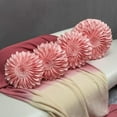 thumbnail image 3 of JWH 3D Handmade Round Decorative Sunflower Throw Pillows for Couch Bed Bedroom Home 12inch Pink, 3 of 11
