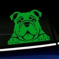 thumbnail image 1 of Peeking Bulldog - Vinyl Car Decal - Choose Color - [YELLOW GREEN], 1 of 1