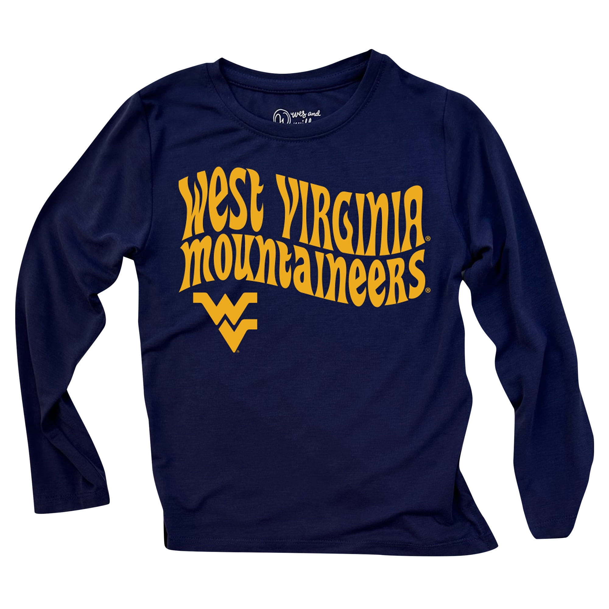 Infant Wes & Willy  West Virginia Mountaineers Long Sleeve Top and Striped Tri-Blend Leggings Set