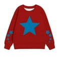 thumbnail image 1 of MeetoTime Sweat à Manches Longues pour Enfants Imprimé Étoile Col Rond pour Garçons Filles 1-12 Ans, 1 of 4