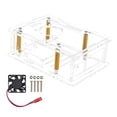 thumbnail image 3 of Para Raspberry Pi 5 carcasa de acrílico carcasa protectora con ventilador de refrigeración, 3 of 9