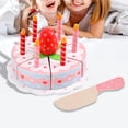 thumbnail image 4 of Juguete para tarta de cumpleaños de cocina, juguete para tartas, juguetes educativos tempranos, tarta de cumpleaños de fresa ños, niñas, Sunnimix Los niños fingen juguetes de pastel, 4 of 8
