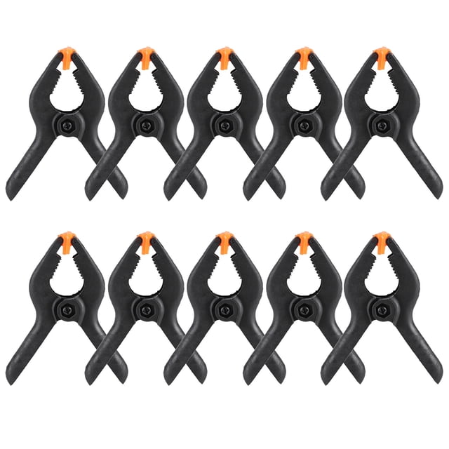 BuyWeek Pince à Ressort, 10 pièces 3 Pouces A Type en Plastique Noir Pince à Ressort Multifonction Durable Outil de Travail du Bois