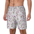 thumbnail image 2 of Balery Orchids Flowers Mens Swim Trunks Swim Shorts for Men Quick Dry Inseam Beach Shorts with Compression Liner Pocket-Large, 2 of 9