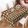 thumbnail image 1 of Eikione Christmas Table Cloths Rectangle 60 X 84, Red-and-Green Checked Table-Cloth Reindeer Snowflake, Wipeable Table Cover for Party, 1 of 5