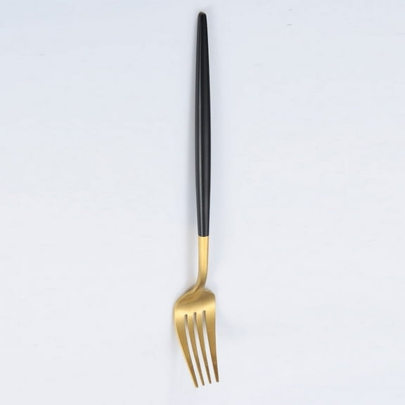 Zhuge 4Pcs Dinner Forks Stainless Steel Silverware Forks Modern Flatware Cutlery Forks-Gond Black