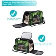 thumbnail image 5 of Tropical Jungle Leaves Premium Fabric Pet Bag - Durable 900D Oxford Cloth - Cozy Sherpa Base - Ideal for Cats - Adjustable Nylon Webbing Straps - 17x10x11.8in/43x26x30cm Size, 5 of 7