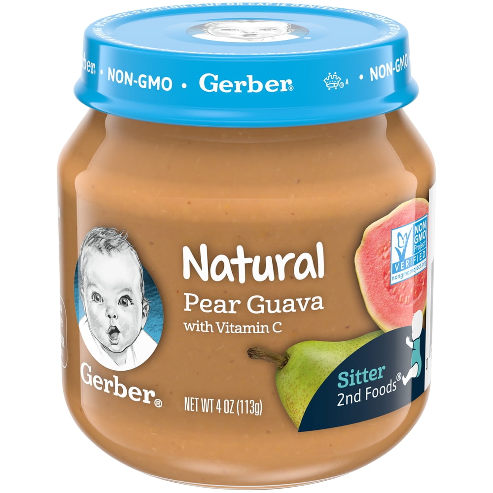 (Pack of 10) Gerber 2nd Foods Naturals, Pear Guava, 4 oz Jar - Walmart