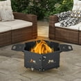 thumbnail image 3 of Costway Estufa De Fuego Al Aire Libre Con Parrilla, Parrilla De Carbón Portátil Con 2 Asas, Patas Plegables, Hebilla Desmontable, De Acero Inoxidable Para Viajes, Barbacoa Al Aire Libre, Camping, 3 of 3