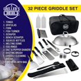 Grillers Choice 32 Piece Griddle Accessories Set Metal Spatulas