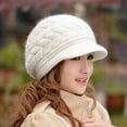 thumbnail image 2 of UPGRATOR Women Warm Hat Knit Design Visor Shape Ear Protection Function 24.0X9.4X0.8In Wool Material 1Pcs, 2 of 3
