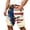 Beige, variant on Men's Independence Day Patriotic Print Bermuda Length Cargo Shorts with Pockets Casual for Outdoor L