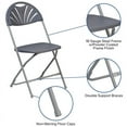 thumbnail image 2 of Flash Furniture 650 lb. Capacity Charcoal Plastic Fan Back Folding Chair, 2 of 5