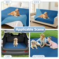 thumbnail image 4 of Smiry Waterproof Dog Couch Covers, Washable Dog Blankets For Sofa & Bed, Reversible Furniture Protector For Pets (52x82 Inch, Navy/Blue), 4 of 7