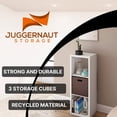 thumbnail image 4 of Juggernaut Storage 3-Cube Wood Storage Shelf Bookshelf Organizer, White, 4 of 8