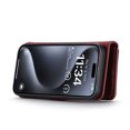 thumbnail image 4 of for iPhone 16 Plus Case, PU Leather Detachable Vintage Wallet Flip Magnetic Clousure Drop Protective Slim Phone Case Cover for iPhone 16 Plus with Card Holder - Red, 4 of 7