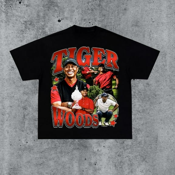 Vintage 90s Tiger Woods Shirt Retro Classic Graphic Tee Bootleg Bestseller Unisex Sport Gift