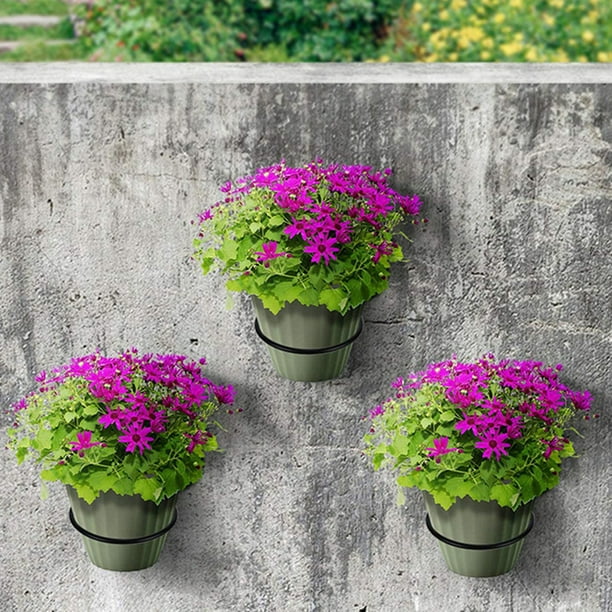 Flower Pot Holder Ring Wall Mounted 5 inch Plant Wall Hanger Rings Metal  Plant Hooks Holders Wall Planter Hook
