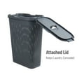 thumbnail image 6 of Mind Reader 40L Slim Laundry Hamper, Clothes Basket, Lid, Plastic, 18"L x 10.4"W x 23.5"H, Gray, 6 of 8