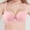 Pink, variant on LADIGASU Women's Sexy Lingerie Solid Color Seamless Bra Plus Size Bra