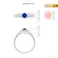 thumbnail image 5 of ANGARA Natural Aeon Sapphire & Diamond Three Stone Engagement Ring in 14K White Gold for Women (Size-4mm) | September Birthstone, Anniversary, Jewelry Gift for Women | Natural Sapphire Ring, 5 of 9