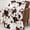 02 Dark Cow, variant on Fleece Queen Size Super Soft Cozy Leopard Print Blanket for Couch Bed, Cheetah Print Blanket for All Seasons 90"x90" (Dark Brown)