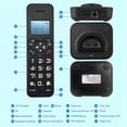 thumbnail image 3 of Teléfono Inalámbrico D1102B con Contestador Automático, Identificador de Llamadas y Llamada en Espera, Pantalla LCD Retroiluminada de 1,6 Pulgadas, 3 Líneas, Enchufe Europeo, 3 of 10