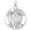 Sterling Silver, variant on Saint Ambrose Religious Medal - 1 Inch Size of a Quarter - Sterling Silver