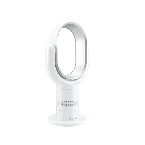 10-Speed Bladeless Fan Air Combo Quiet Cooling Fan with Remote 9H Timer White