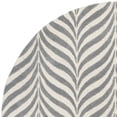 thumbnail image 5 of SAFAVIEH Bella Eliza Leaf Striped Wool Area Rug, Ivory/Grey, 5' x 5' Round, 5 of 6
