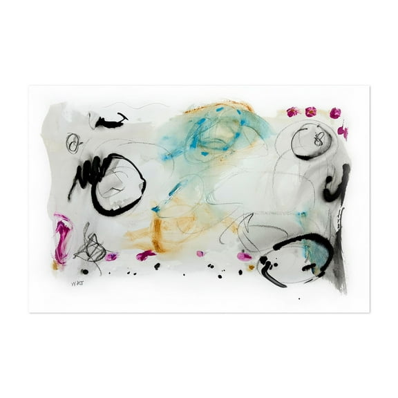 Resonance Series Number 2 - Mixed Media Abstract Modern Art Surrealism Minimalist Psychedelic Line Art Art Deco Unframed Wall Art Print 4 x 6 inches