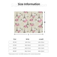 thumbnail image 2 of Throw Blanket for Couch, Eiffel flower Towers Super Soft Fuzzy Comfy Warm Throw Blanket, Cuteness Lightweight Cozy Plush Flannel Blanket & Throws for Sofa and Bed All Season, 2 of 5