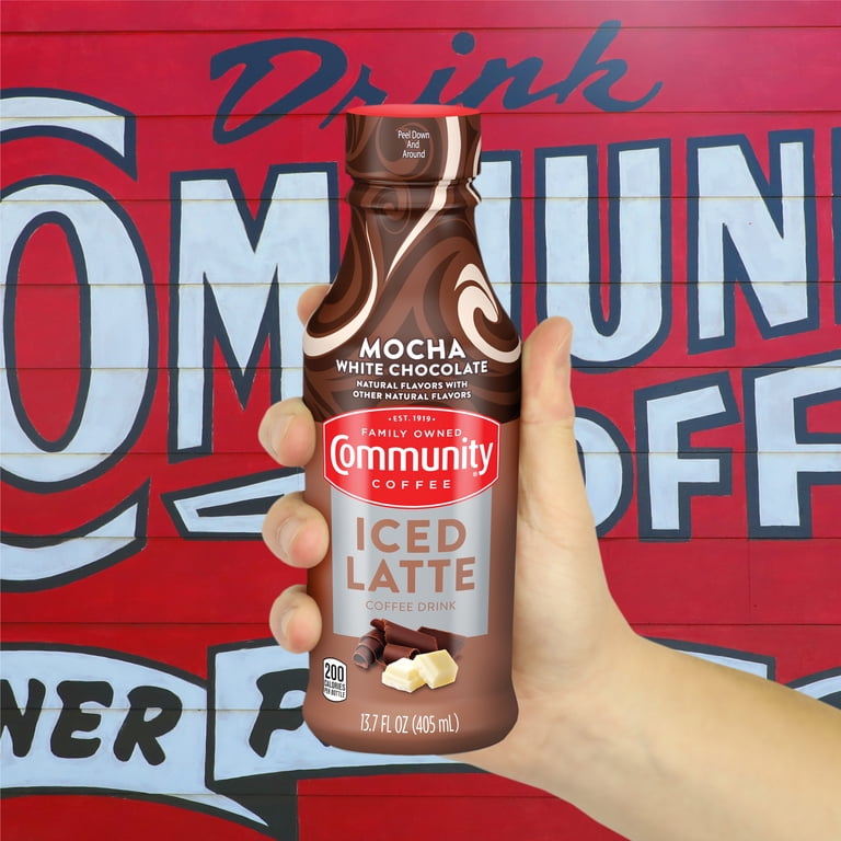 Community Coffee Cold Drink: Mocha White Chocolate Iced Latte